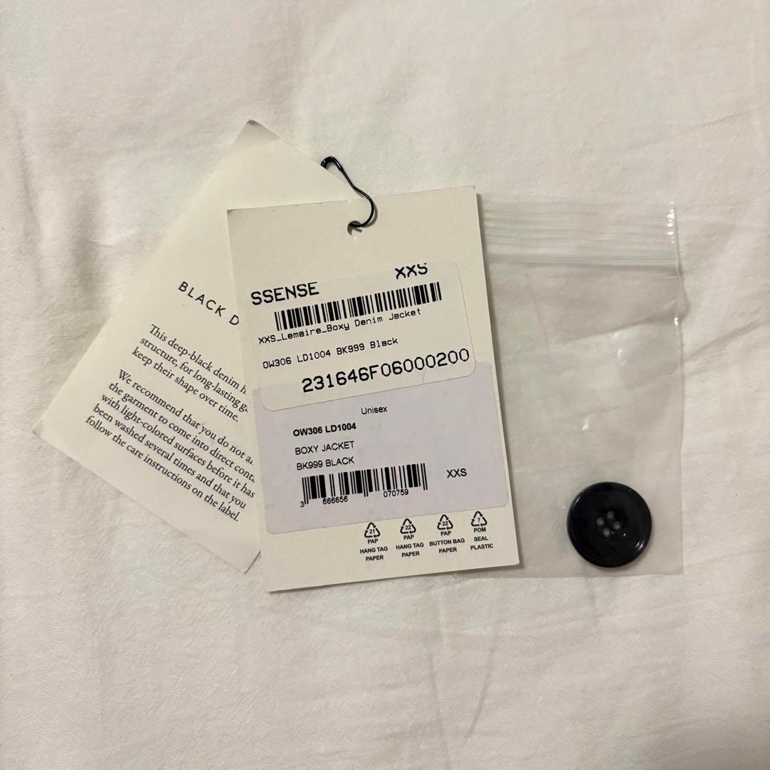 【LEMAIRE】BOXY JACKET BLACK DENIM