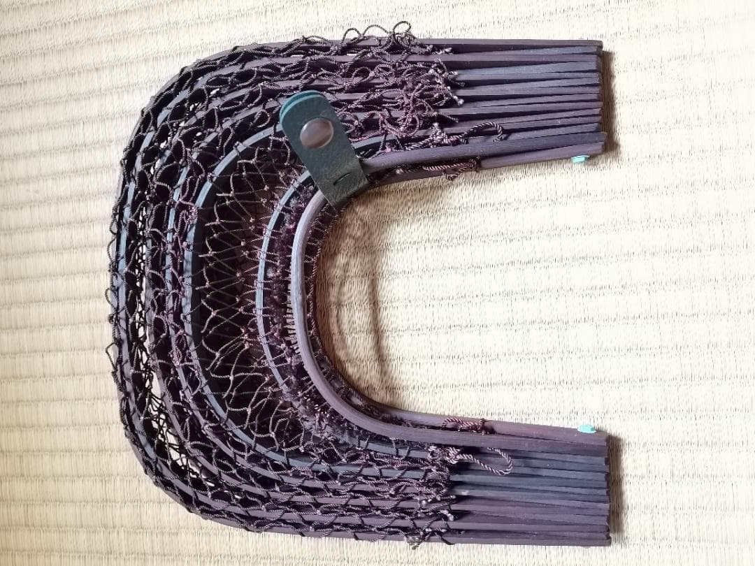 折り畳める　携帯　レトロバスケット 竹製　超美品レア かご バッグ 和風　昭和