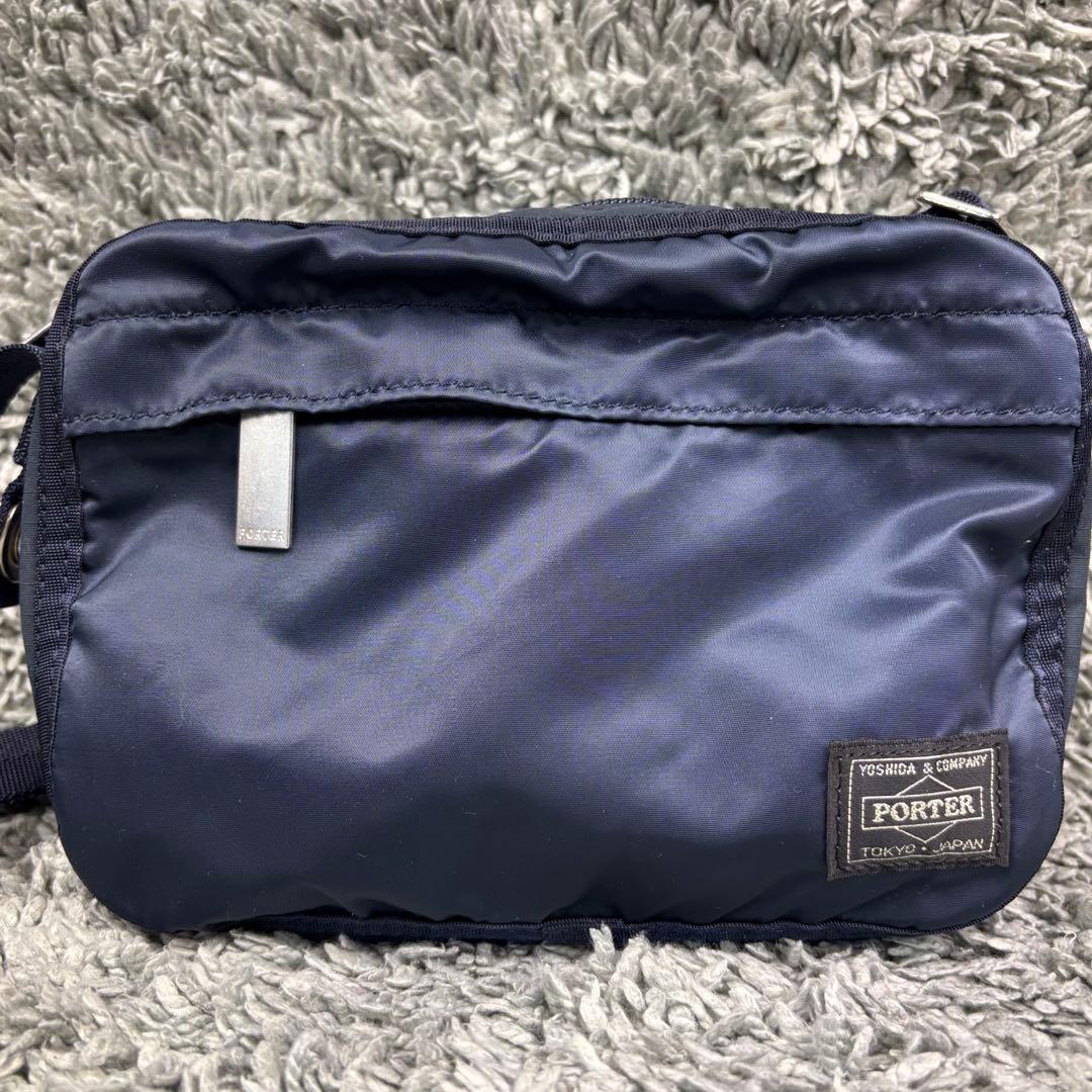 【未使用級】ポーター　吉田カバン　フレーム ショルダーバッグ　ネイビー