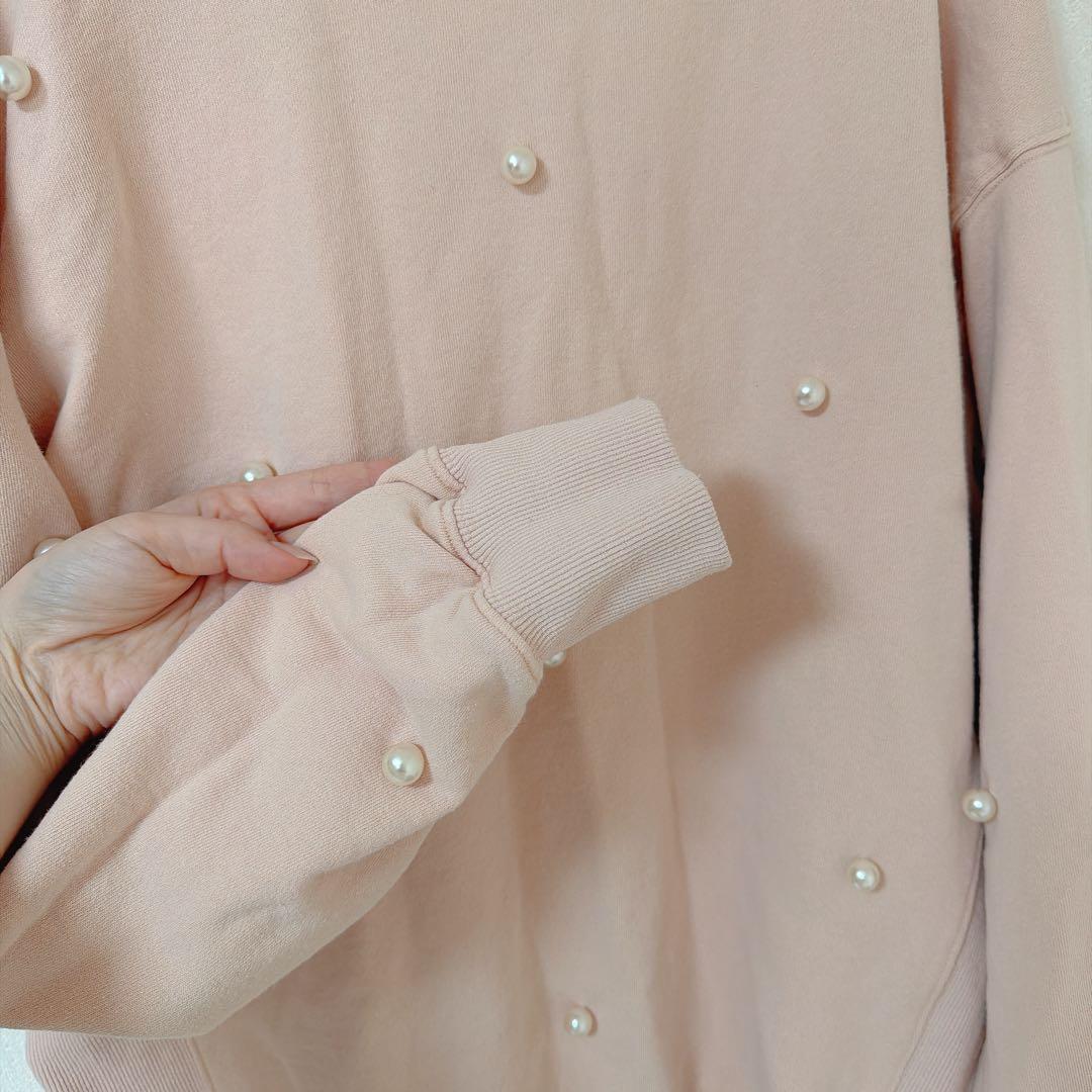 PERL SWEAT pink marryme, トレーナー、スウェット