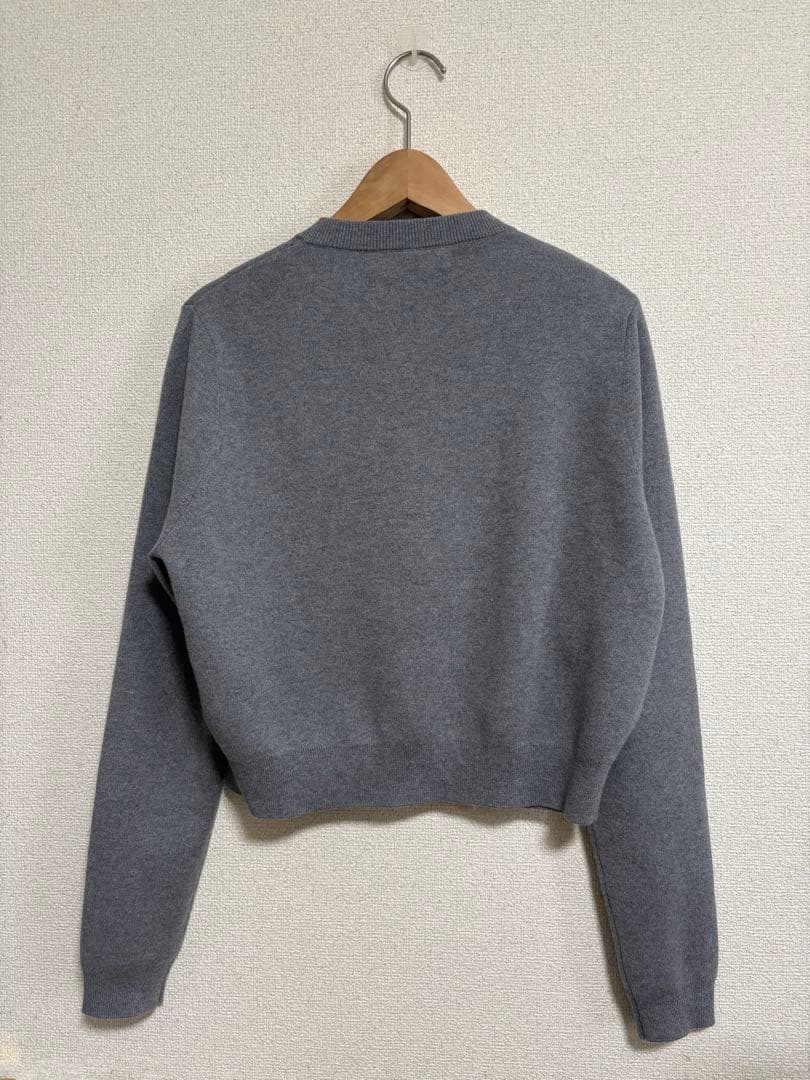 CABaN コットンカシミヤ クルーネックカーディガン XS グレー