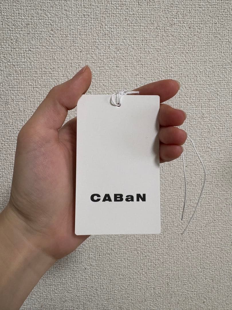 CABaN コットンカシミヤ クルーネックカーディガン XS グレー