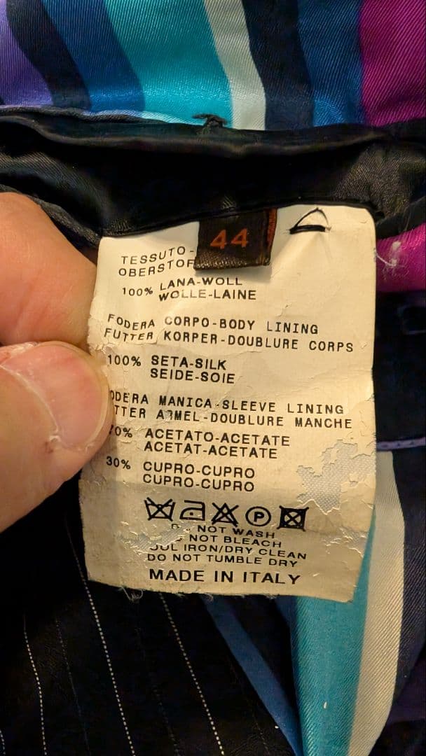 【良品】エトロ ストライプスーツ 44