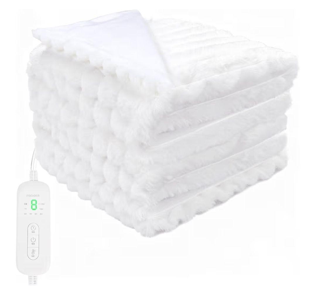 電気毛布 掛け敷き 敷 電気ひざ掛け 電気ブランケット ふわふわ毛布 2枚