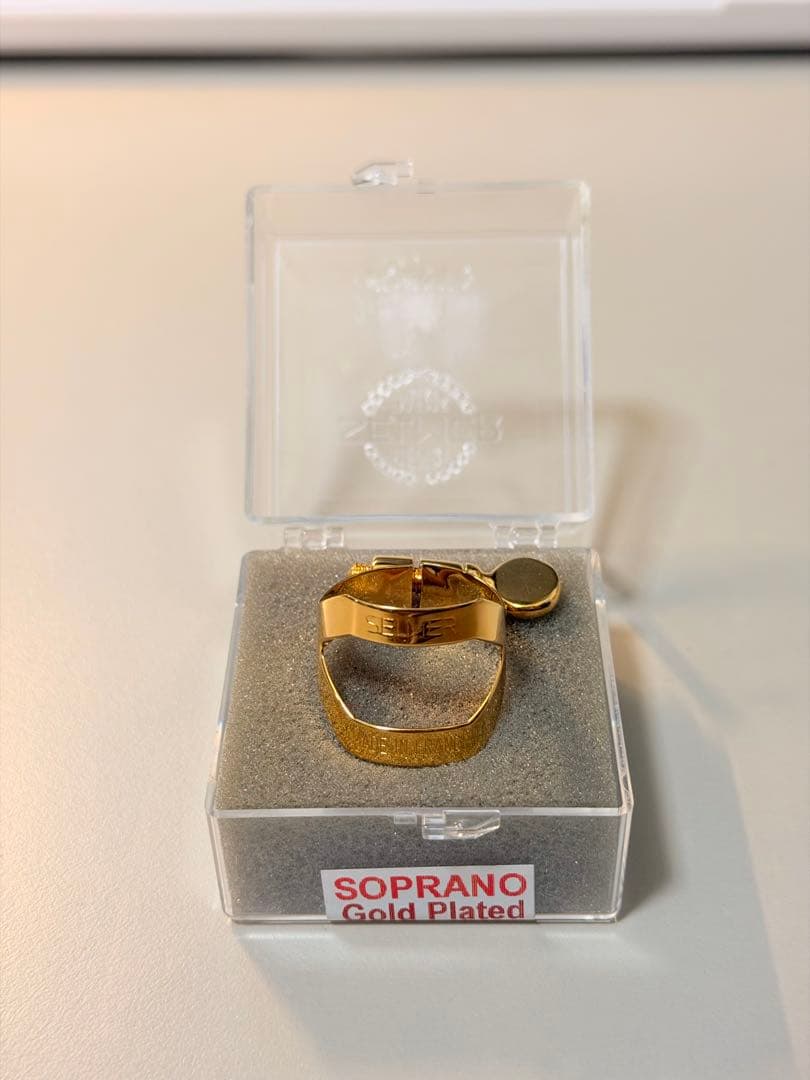 【新品未使用】Selmerセルマー純正リガチャー金メッキ　GPソプラノサックス用