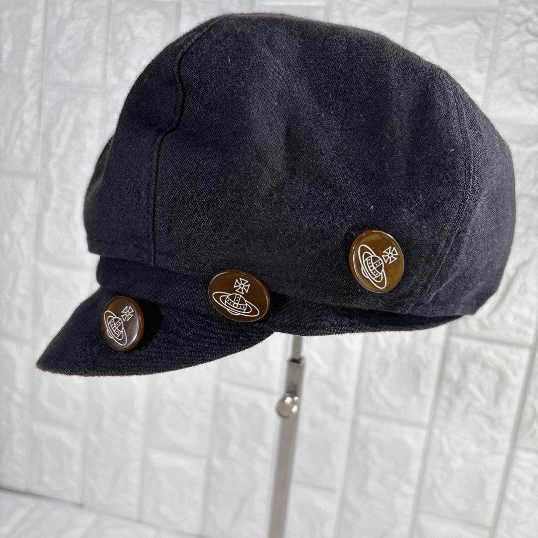 ヴィヴィアンウエストウッド リバーシブル キャスケット帽子 オーブボタン