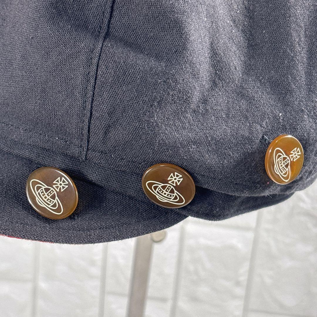 ヴィヴィアンウエストウッド リバーシブル キャスケット帽子 オーブボタン