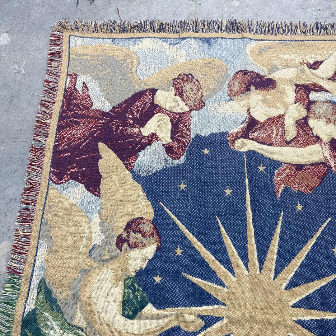 天使　エンジェル　マルチカバー　ソファーカバー　ヴィンテージラグ　185x125