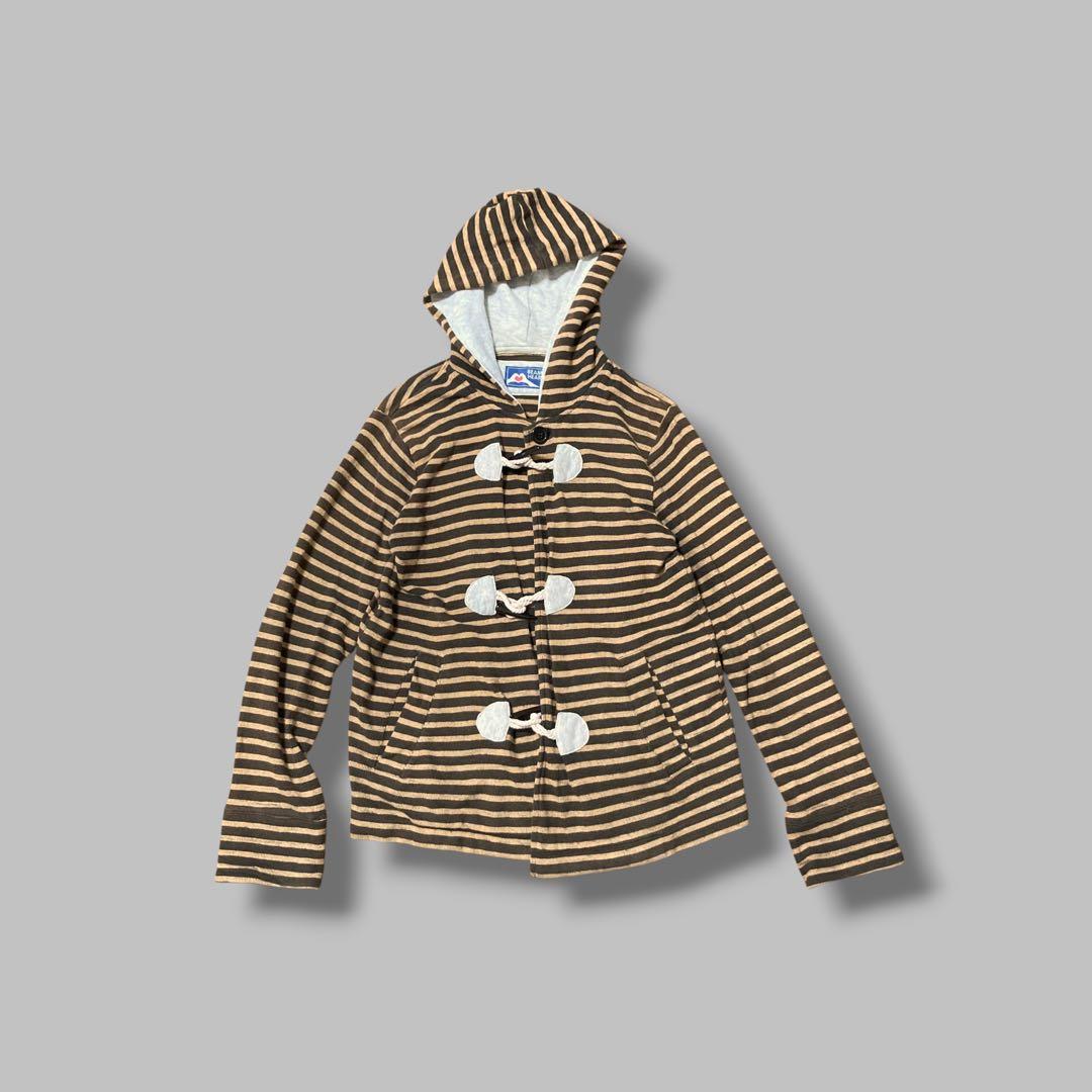 TOGGLE BORDER HOODIE (BROWN) 3052T パーカー