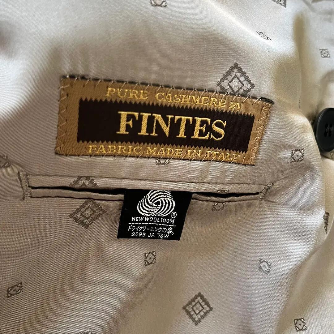 極美品　ピエールカルダン　カシミヤ100　ダブル テーラードジャケット　黒　B4