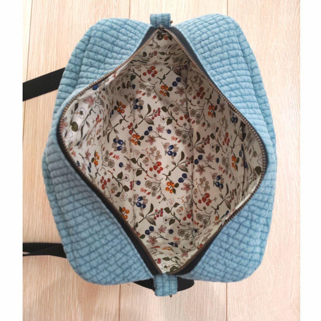 YONA様　スクエアショルダーバッグ　ヌビキルト(シルバーグレー、フォグブルー)