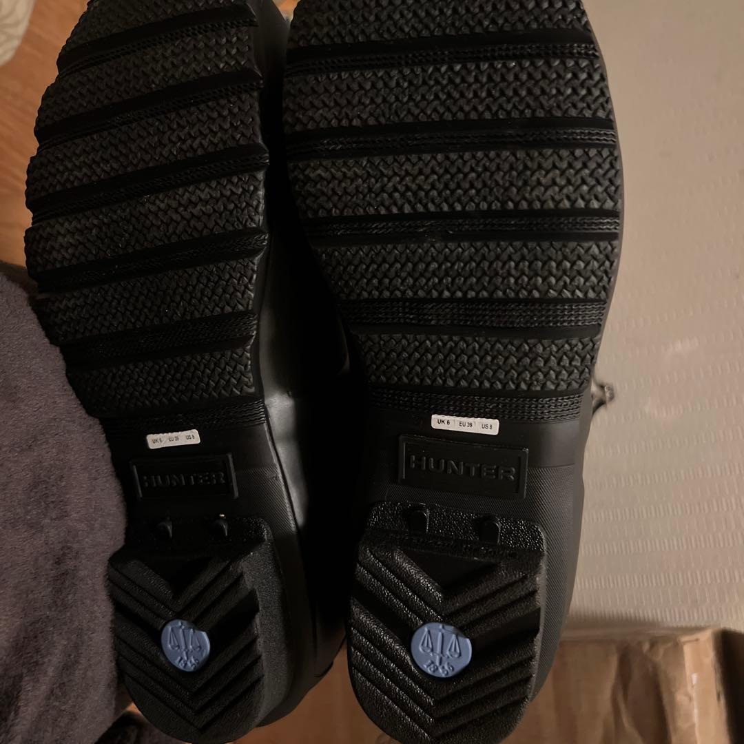 HUNTER ブラック ロングブーツ UK 6