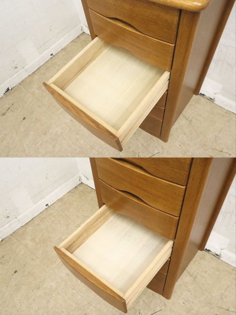 【浜本工芸】ナラ材・No.1100チェストA・サイドチェスト6段