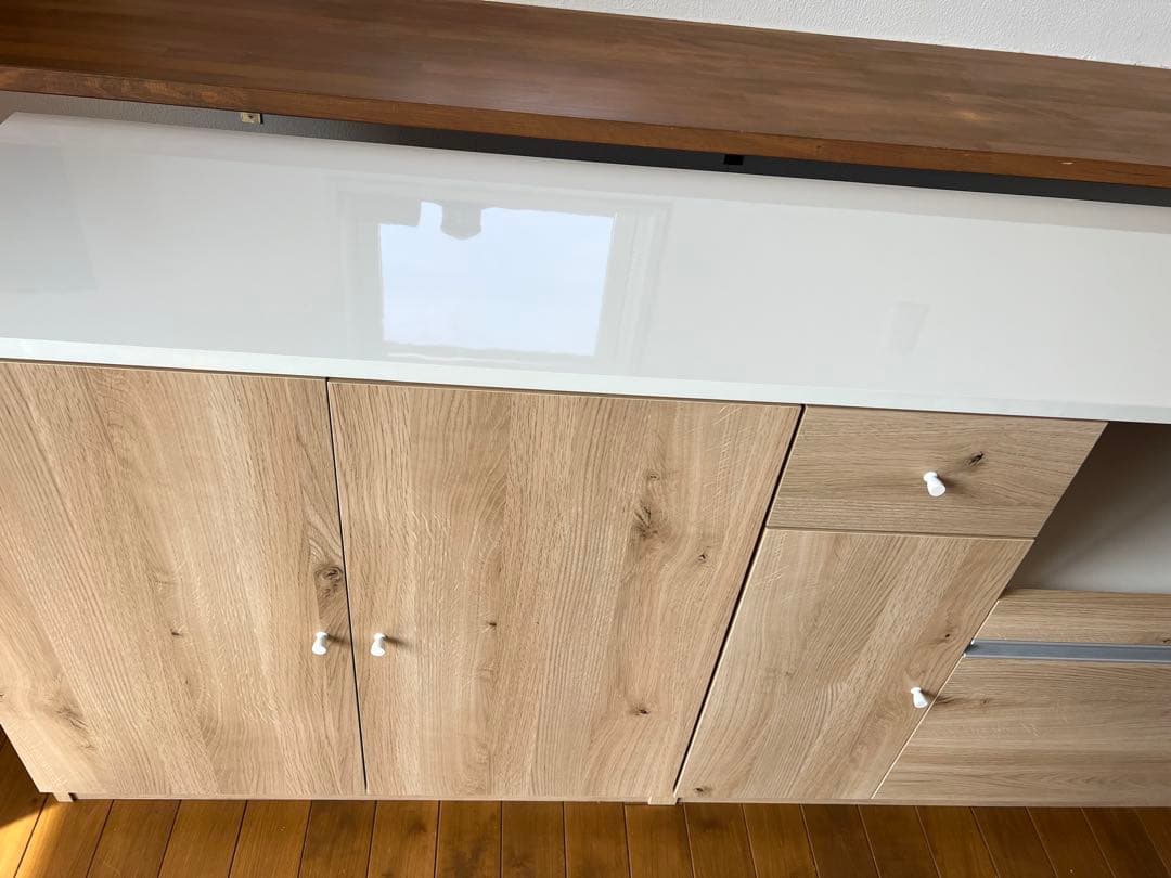 購入価格より10万以上値下げ☆食器棚☆キッチンカウンター☆色はオーク