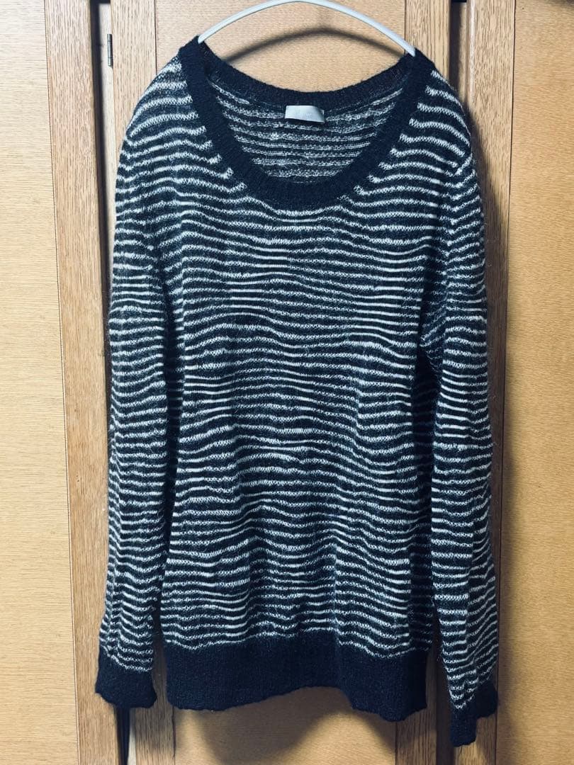 DIOR HOMME 07aw エディ期 ボーダーモヘアニット 25aw