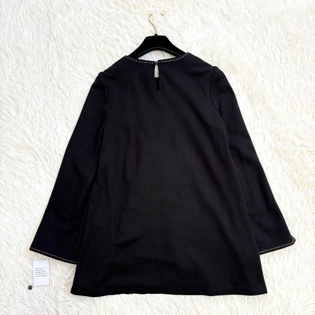 新品　M’S GRACY　バイカラー　長袖　チュニック　トップス　未使用　黒