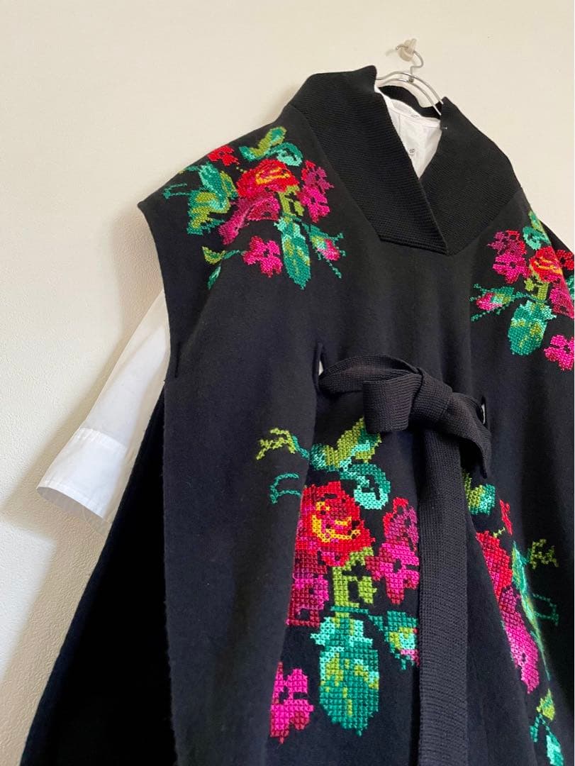 【3.1フィリップリム】クロスステッチフローラルウールプルオーバー