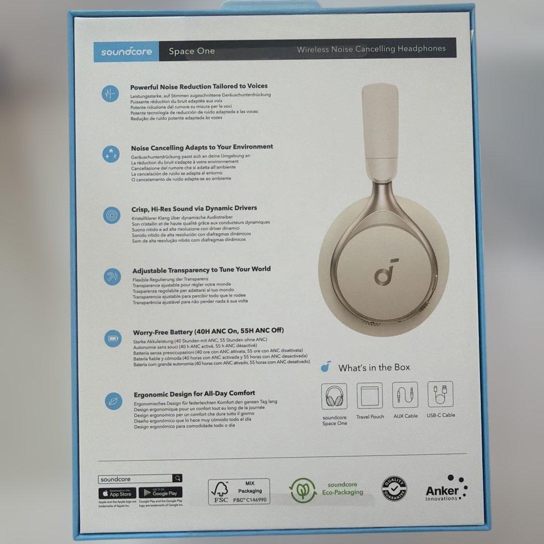 Anker Soundcore Space One ワイヤレスヘッドホン