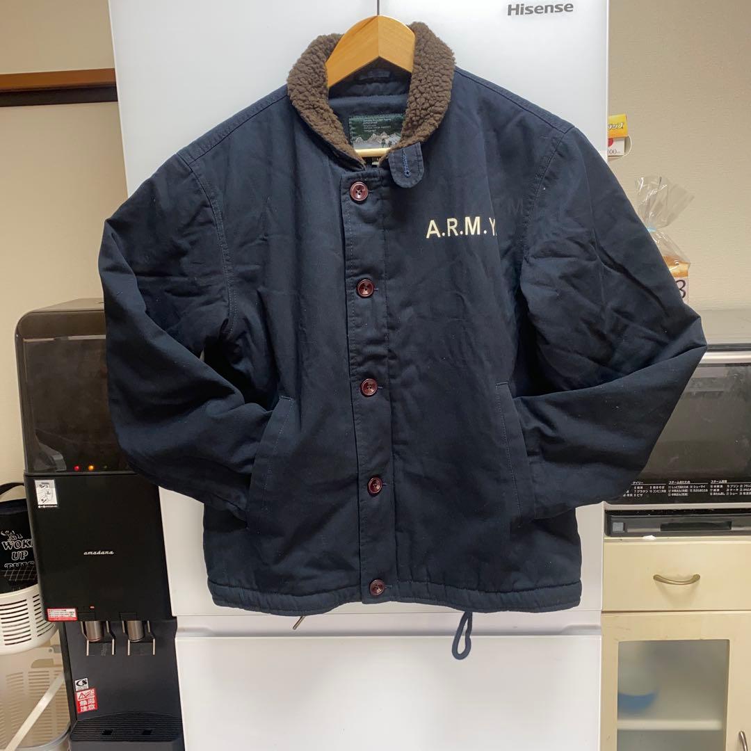 格安 新品 N1デッキジャケットミリタリージャケット ネイビー M