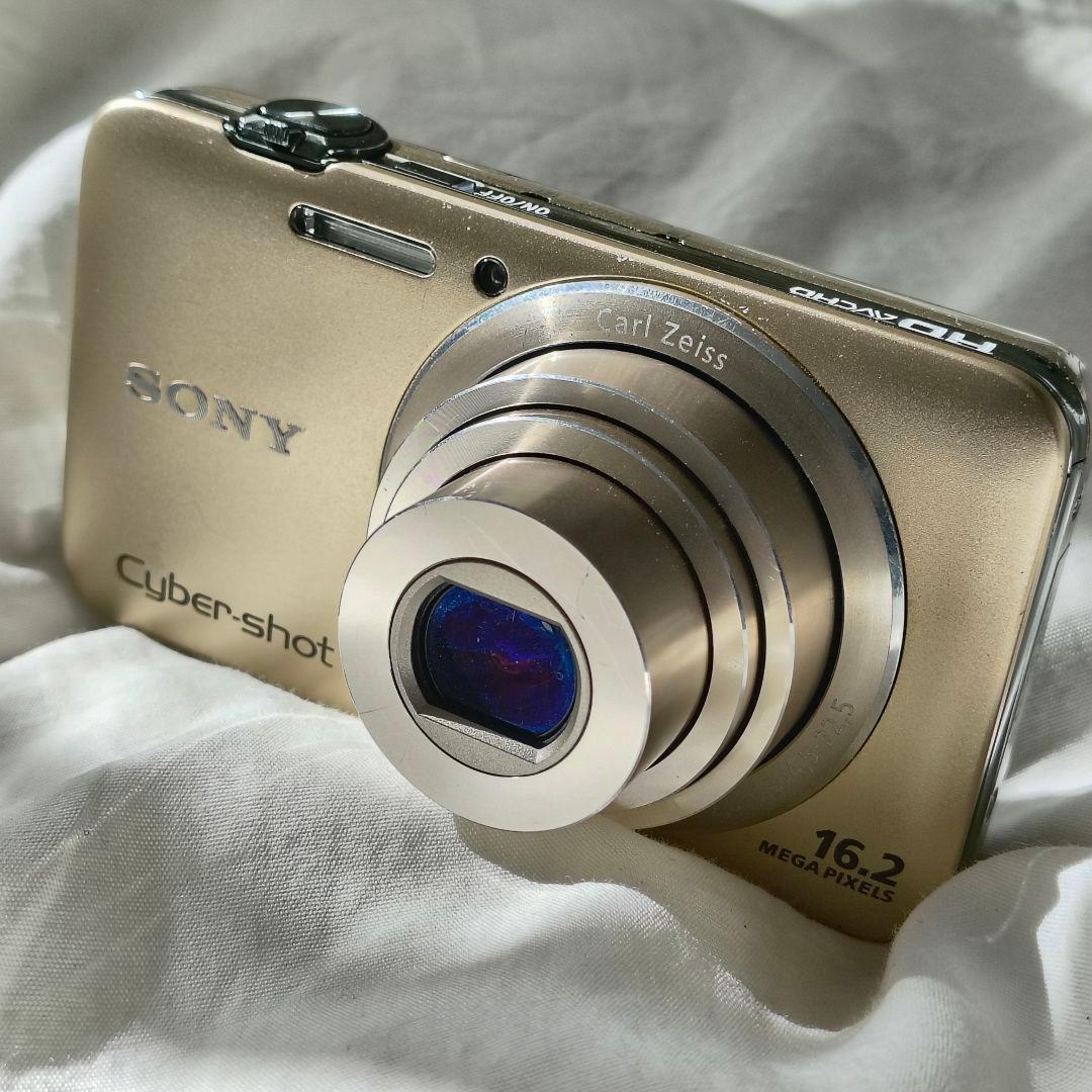 名機 SONY サイバーショット DSC-WX30｜オールドコンデジ　ゴールド