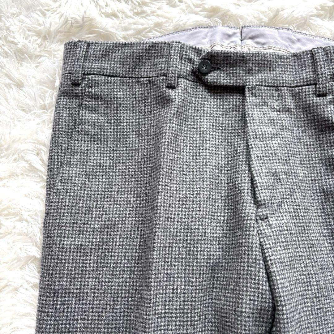 ✨美品✨ ジェルマーノ　スラックス　ハウンドトゥース　ノータック　ウール　46