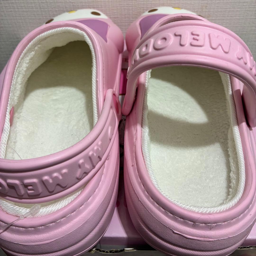 【新品】マイメロディ ピンク クロックス風サンダル ボア付き Lサイズ