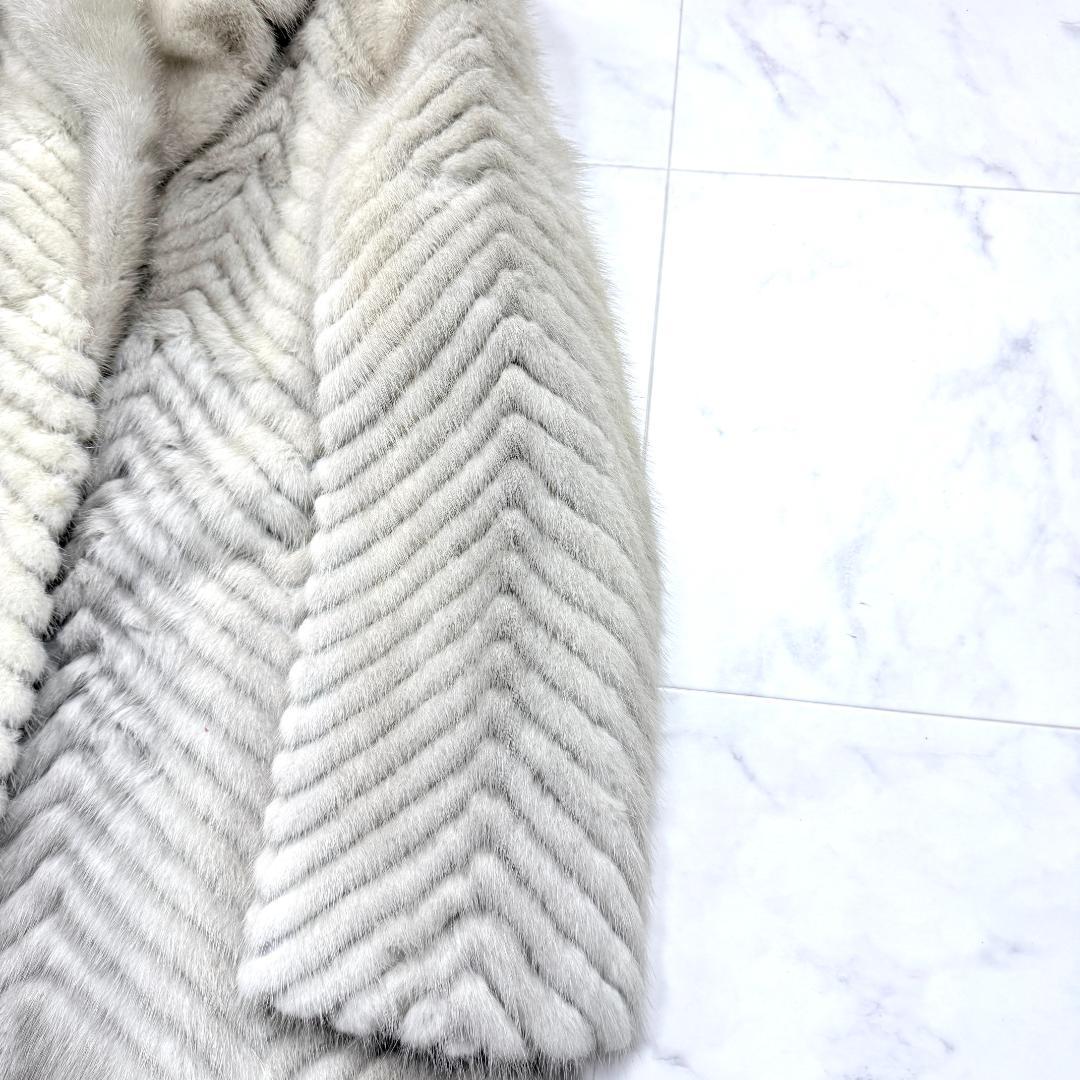 美品 EMBA サファイアミンク ファーコート 鑑定書あり エンバ 毛皮