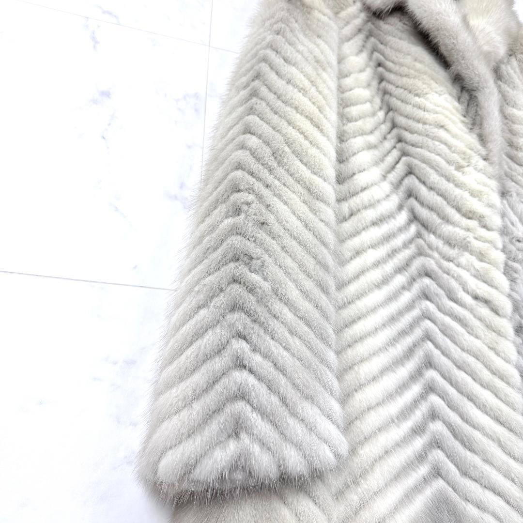 美品 EMBA サファイアミンク ファーコート 鑑定書あり エンバ 毛皮