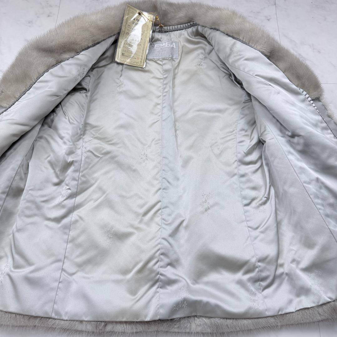 美品 EMBA サファイアミンク ファーコート 鑑定書あり エンバ 毛皮