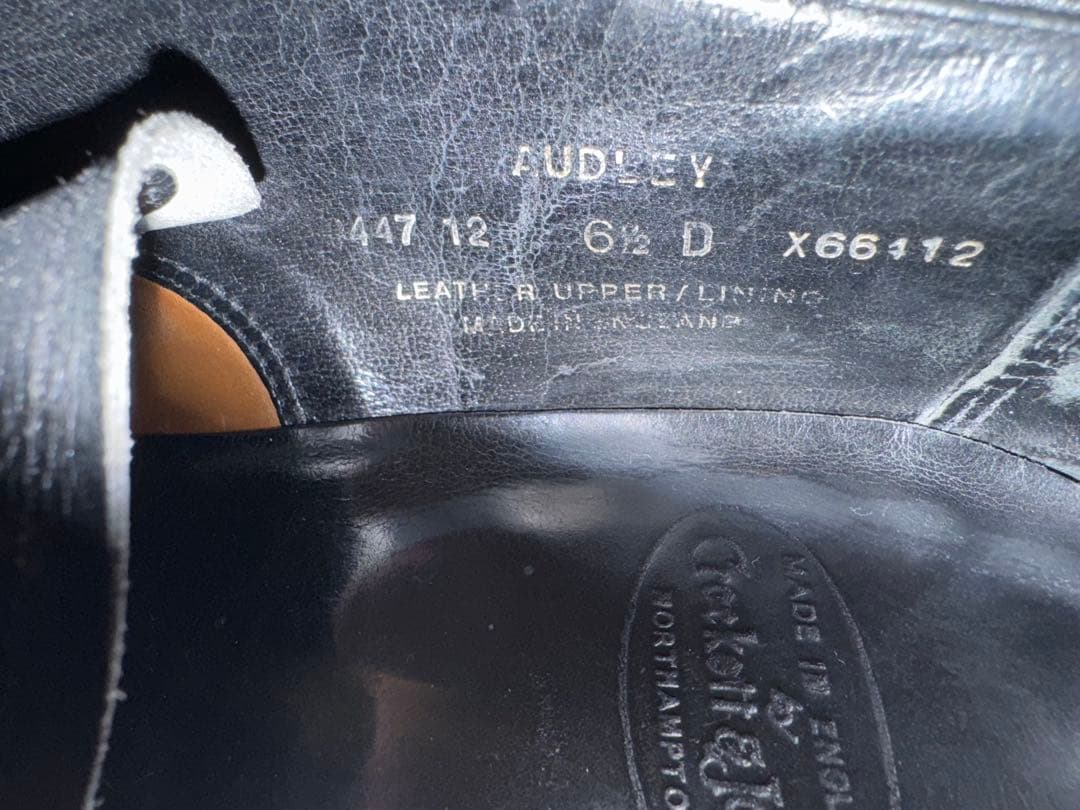 Crockett & Jones Audley 6.5D ストレートチップ