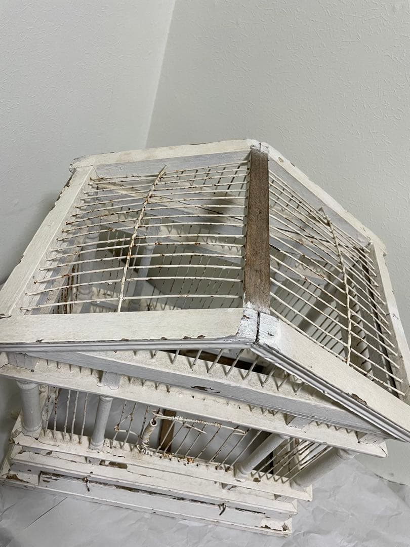 アンティーク木製 鳥かご パルテノン神殿　シャビーインテリア　ブロカント
