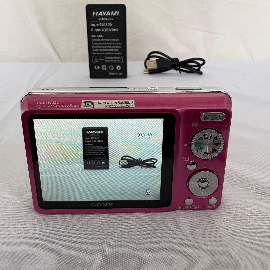 動作品 SONY Cyber-shot DSC-W220 ピンク デジタルカメラ