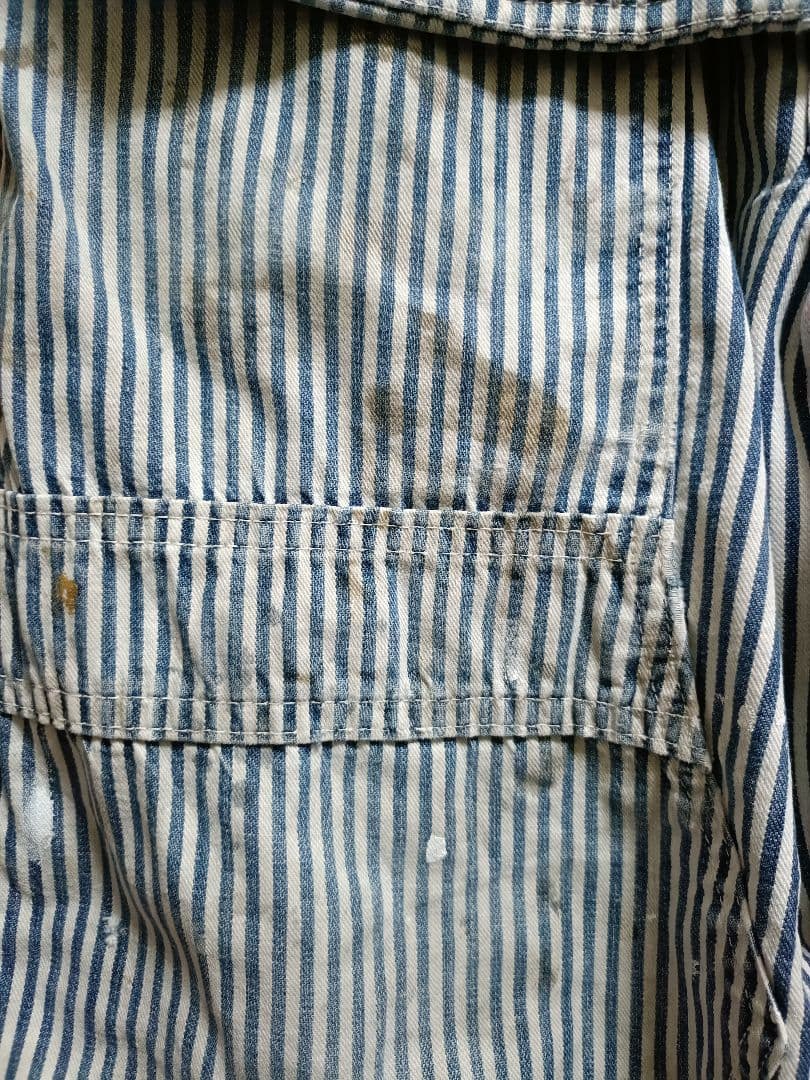 50s-60s BURLINGTON  ヒッコリー エプロンオーバーオール