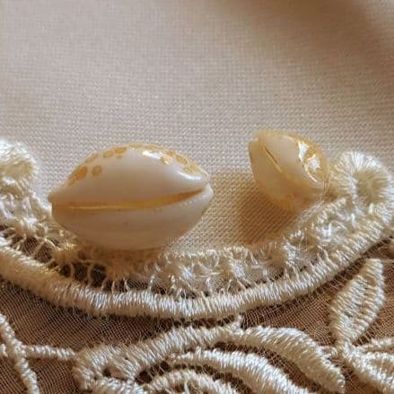 COWRIES　オサナ　カノコ　パパイア　フイリチドリダカラガイ　宝貝　貝殻5個