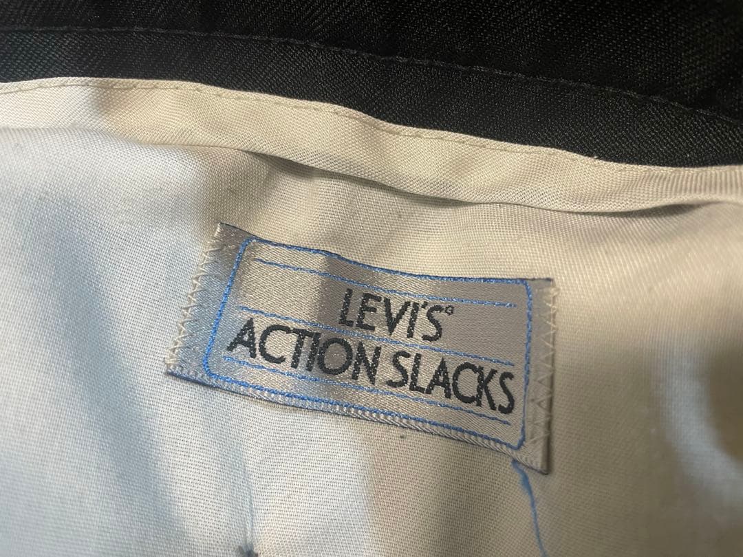 プ*ツ様 リーバイス アクションスラックス 黒 スラックス　ブラック　古着　スタ