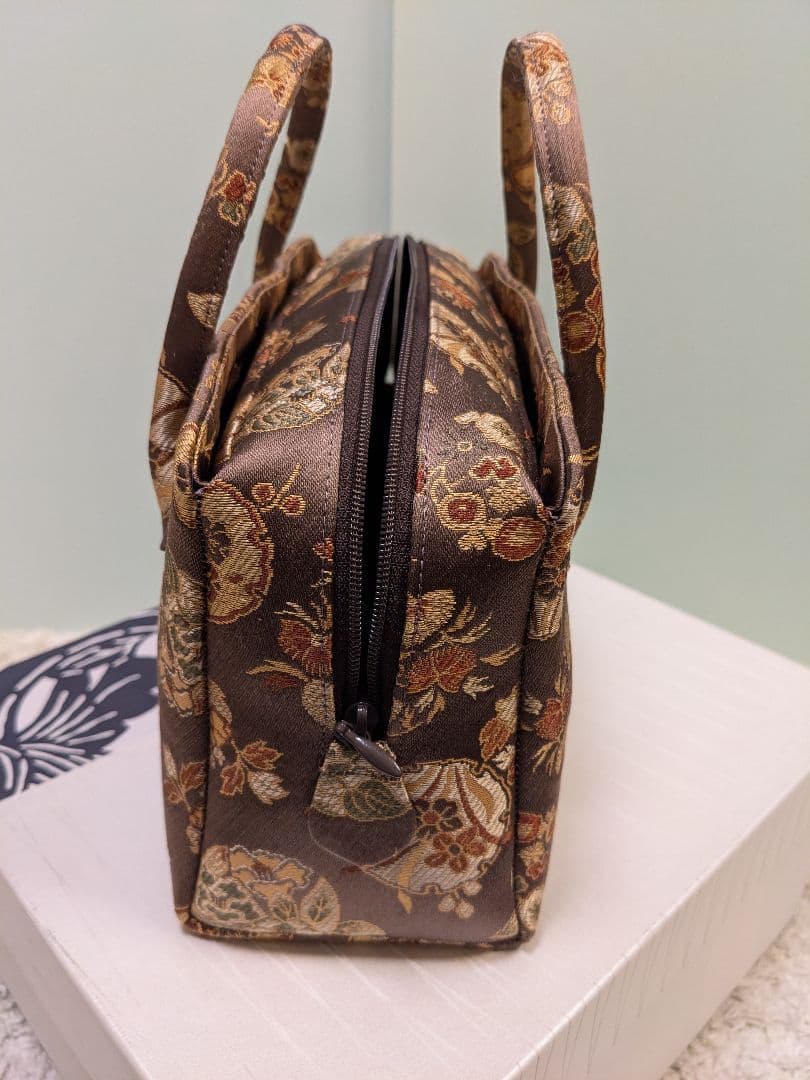 銀座くのや 花柄刺繍 和装用利休バッグ 新品未使用