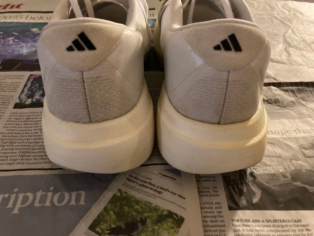 チ*グ様 ADIZERO evo sl ホワイト/ブラック 27.5cm