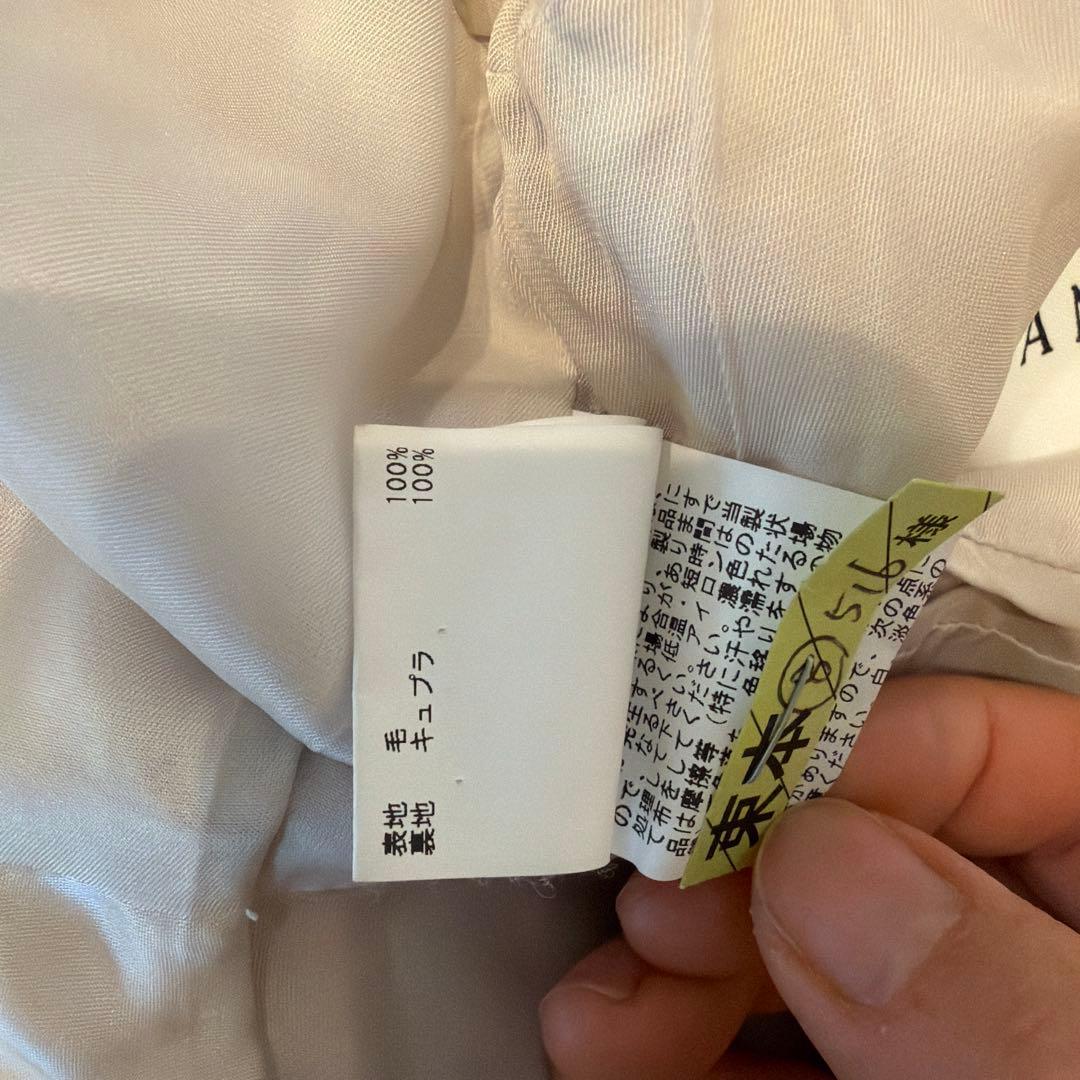 ご*多様 超美品 クリーニング済 anayiノーカラージャケット ヌードベージュ