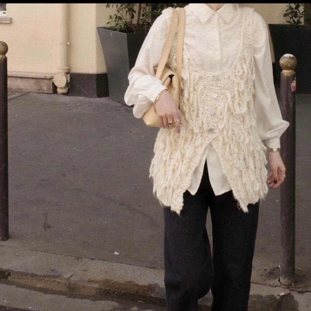 トップス Eaphi FRINGE KNIT VEST