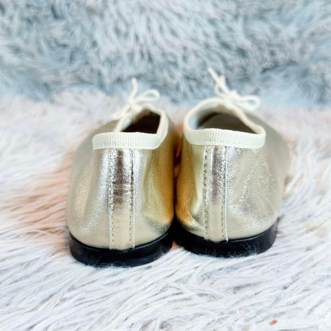 【美品】repetto レペット バレエシューズ フラットシューズ ゴールド