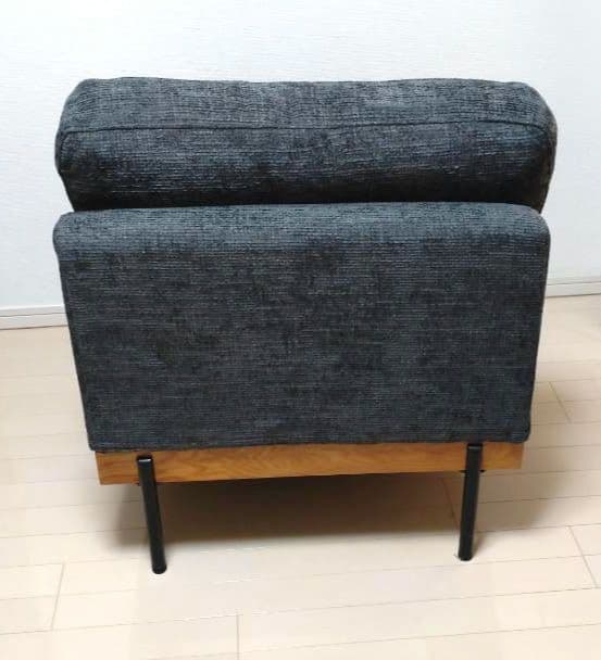 FINE KAGU 1人掛けソファ delos（アームレス） ダークグレー