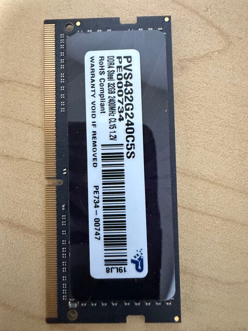 ノートPC メモリー　ddr4 2400MHz