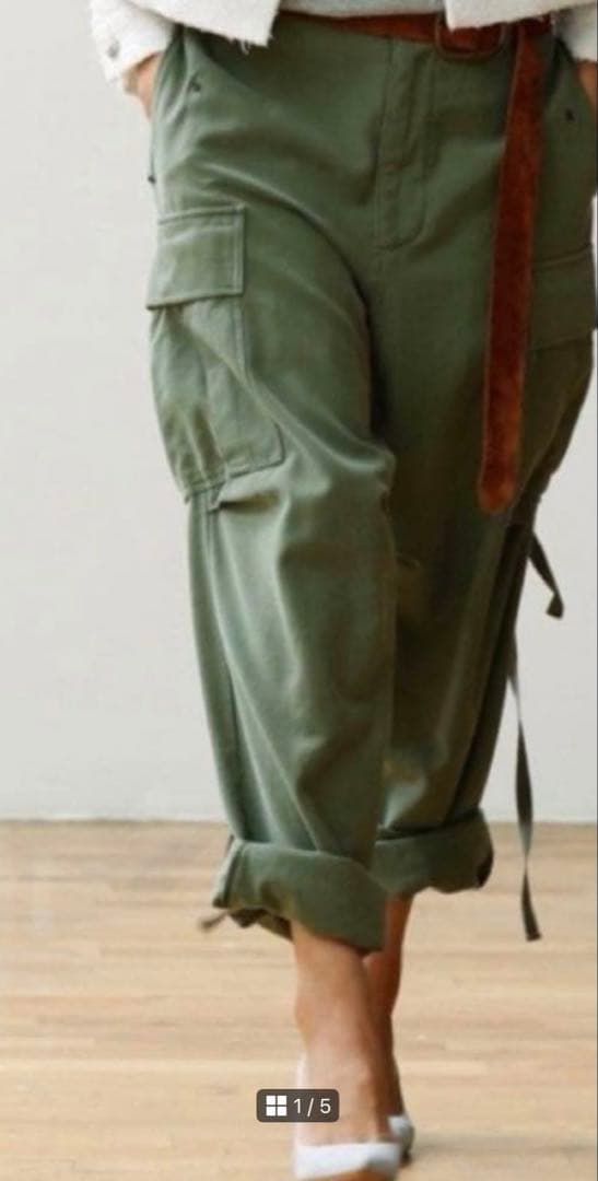 ka mi　マディソンブルー　カーゴパンツ　カーキ　00