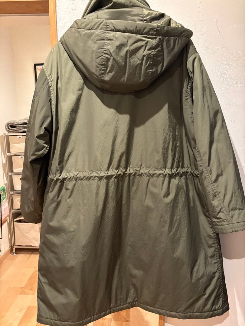 新品試着のみ　ユニクロC フーデッドコート　カーキ　XS