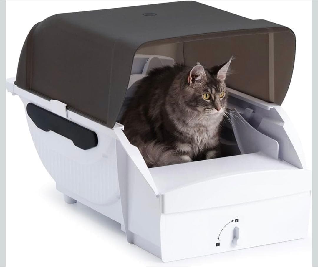 全自動 猫トイレ 砂飛散防止 自動清掃 消臭 大型 留守 多頭飼
