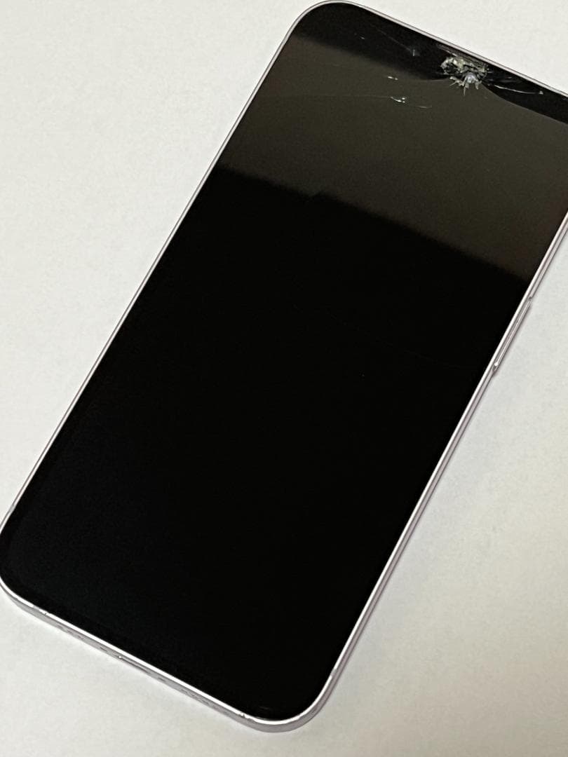 iPhone14 256G パープル　バッテリー100% 画面割れ
