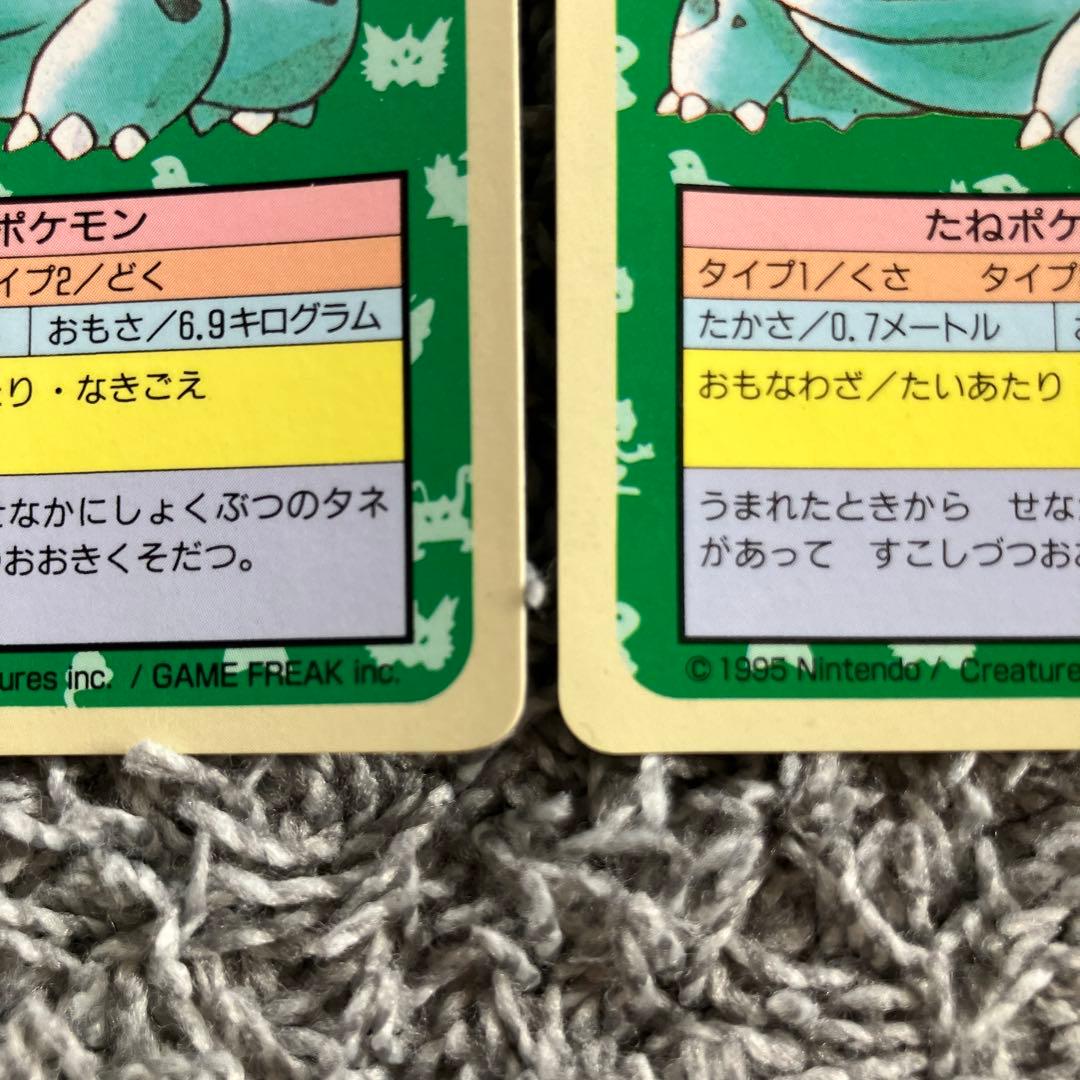 ポケモンカード トップサン フシギダネ 裏青 ナンバーなし　エラー　２枚