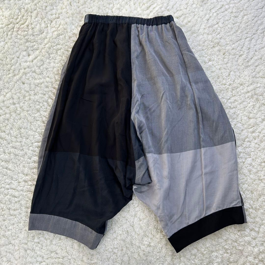 美品✨芽風 センソユニコ サルエルパンツ バルーン クロップド 春夏 黒グレー