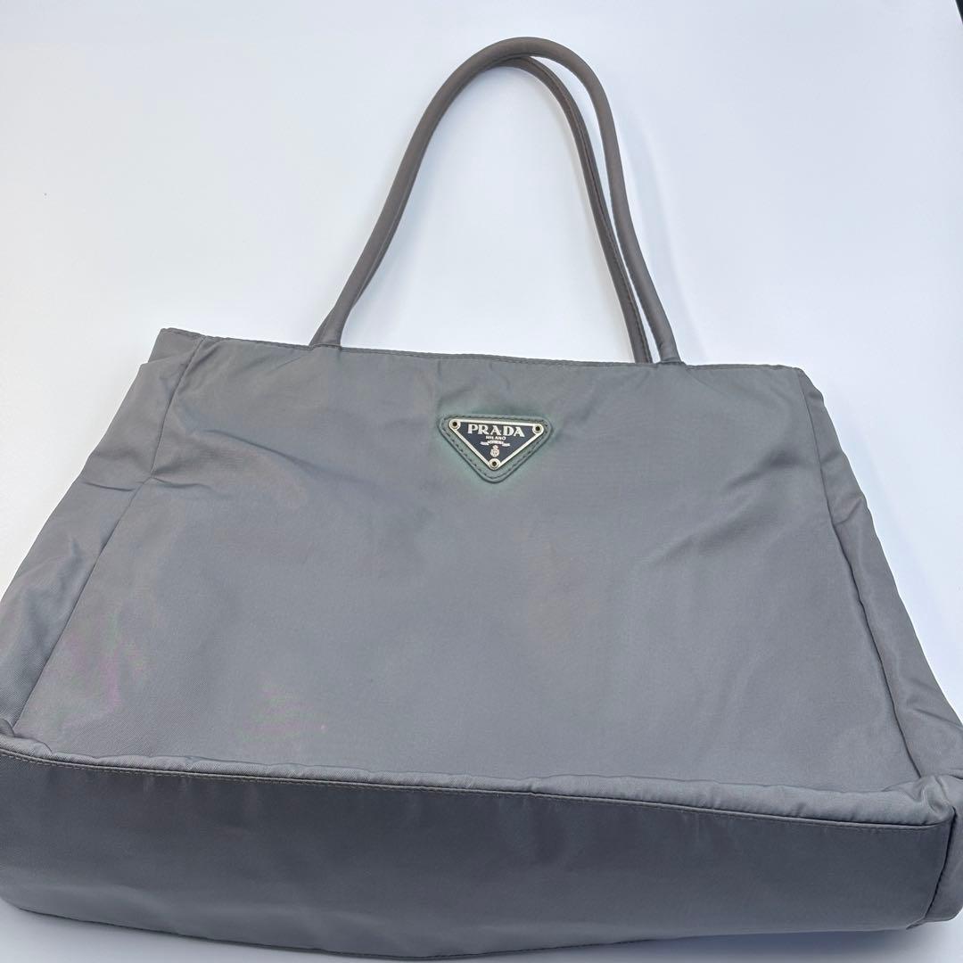 美品PRADAテスートアルデシア トートバッグ グレー A4可保存袋付き