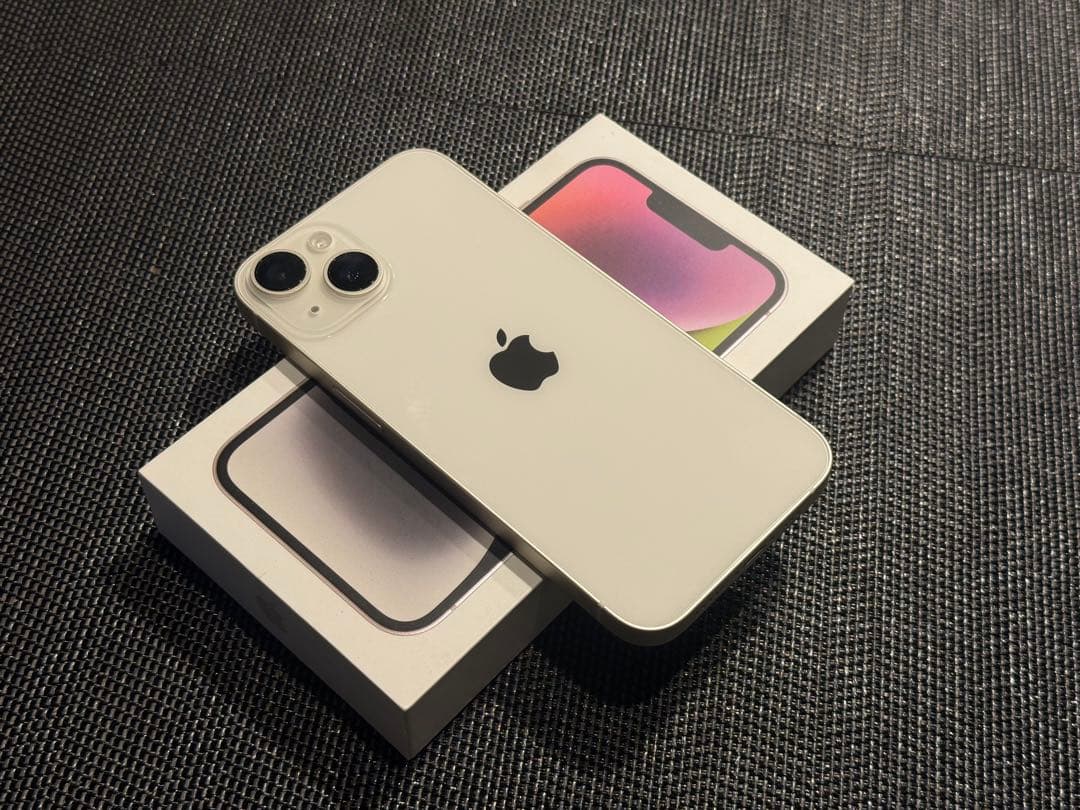 iPhone 14 128GB スターライト SIM フリー 100% バッテリ